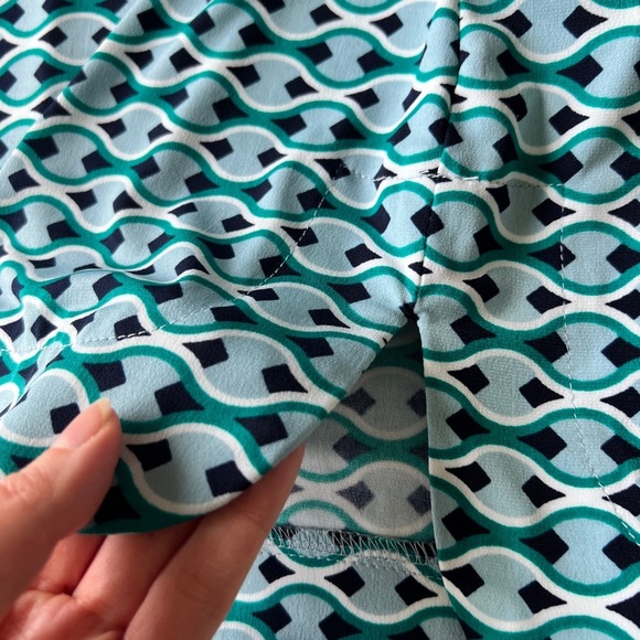 Donna Morgan Womens Blue Boho Patterned Long Sleeve Euro Summer Midi Dress 4 - Picture 8 of 13